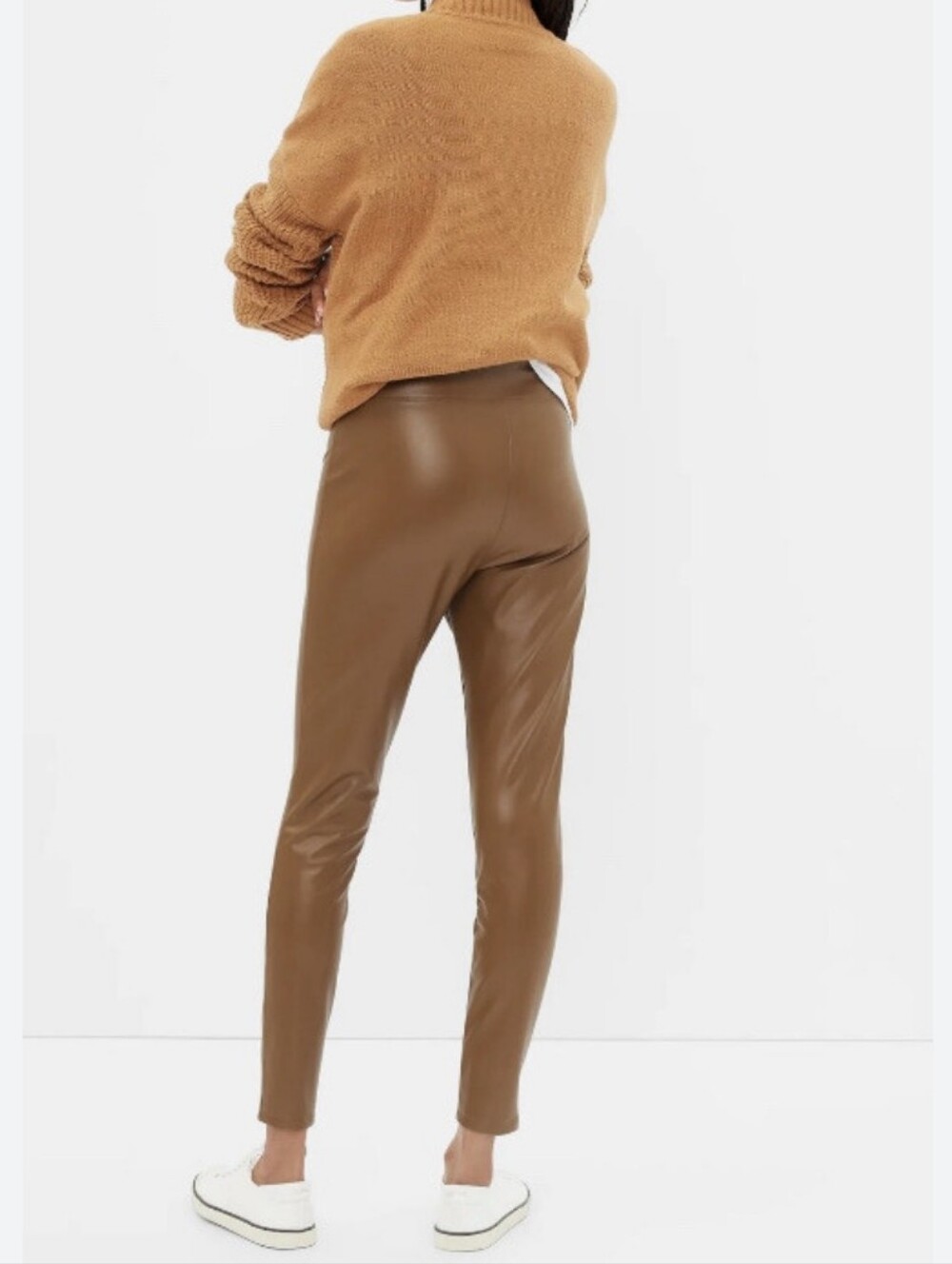 Gap Bright Brown Faux Leather Leggings XS